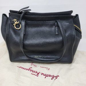 Salvatore Ferragamo Black Leather Satchel